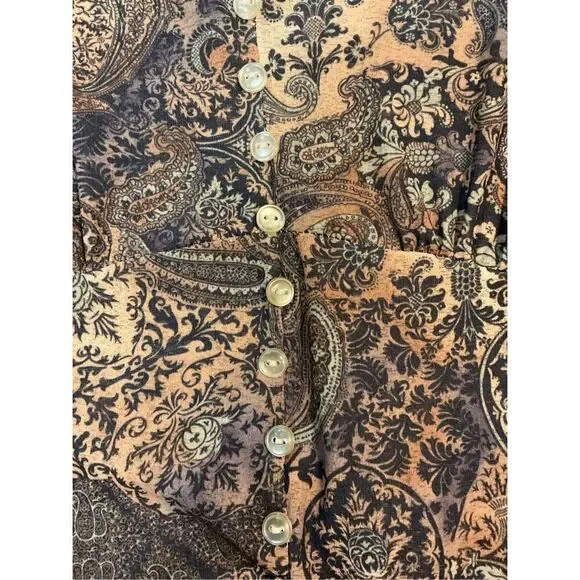 Temptations Vintage Y2K Mesh Babydoll Top Sz L Bell Sleeve - Picture 3 of 6